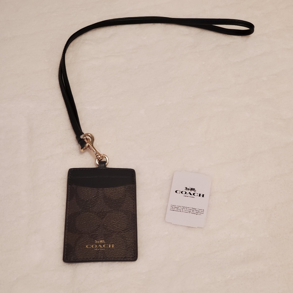 COACH ID LANYARD/CARD HOLDER IN SIGNATURE CANVAS - Picture 2 of 3